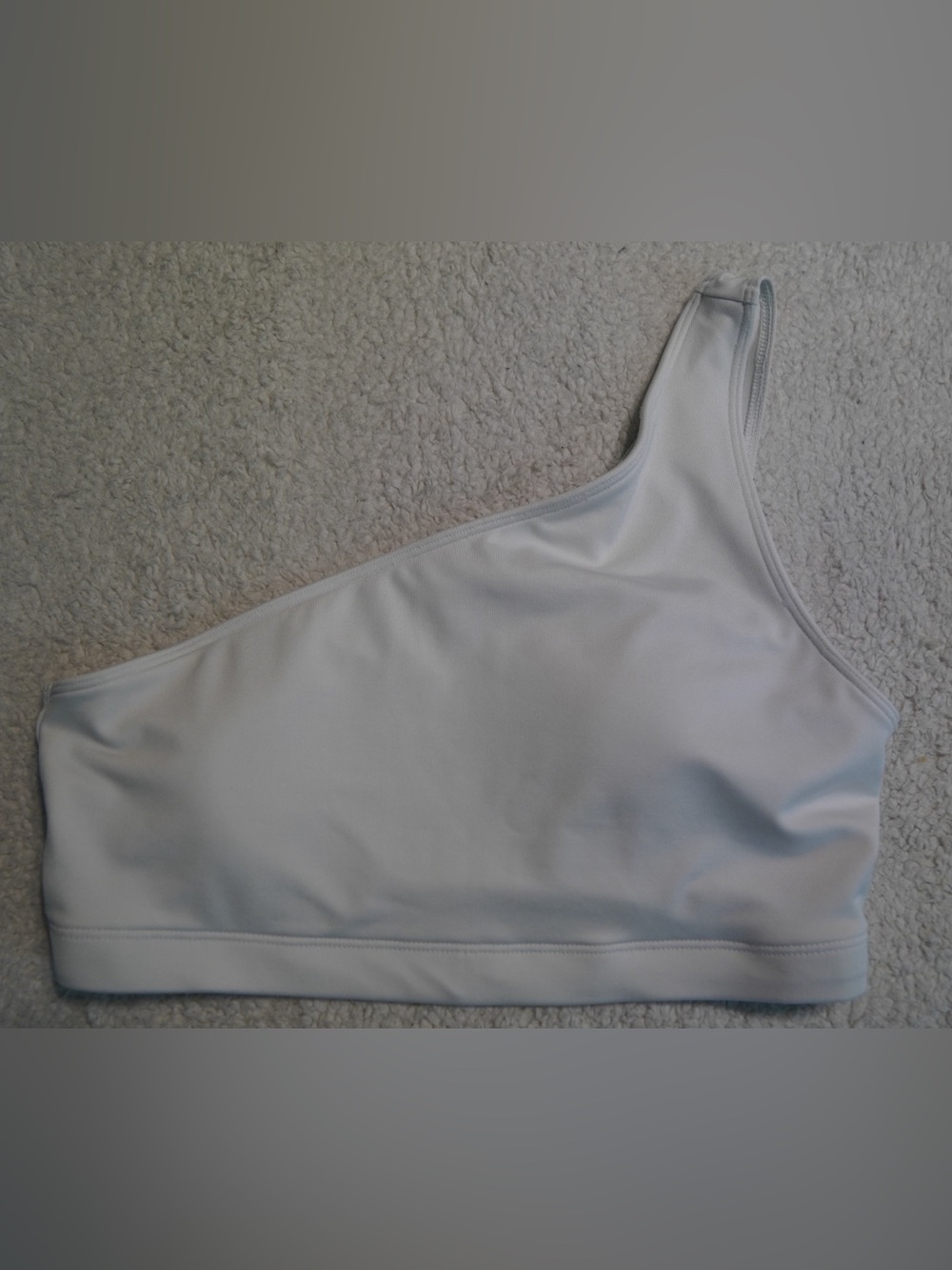 PINK Victoria's Secret White Cropped Logo Trim Top